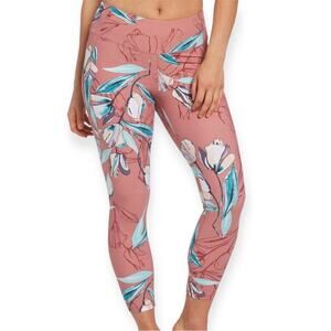 CALIA by Carrie Underwood Pink Floral Energize 7/8 Active Leggings Size Small